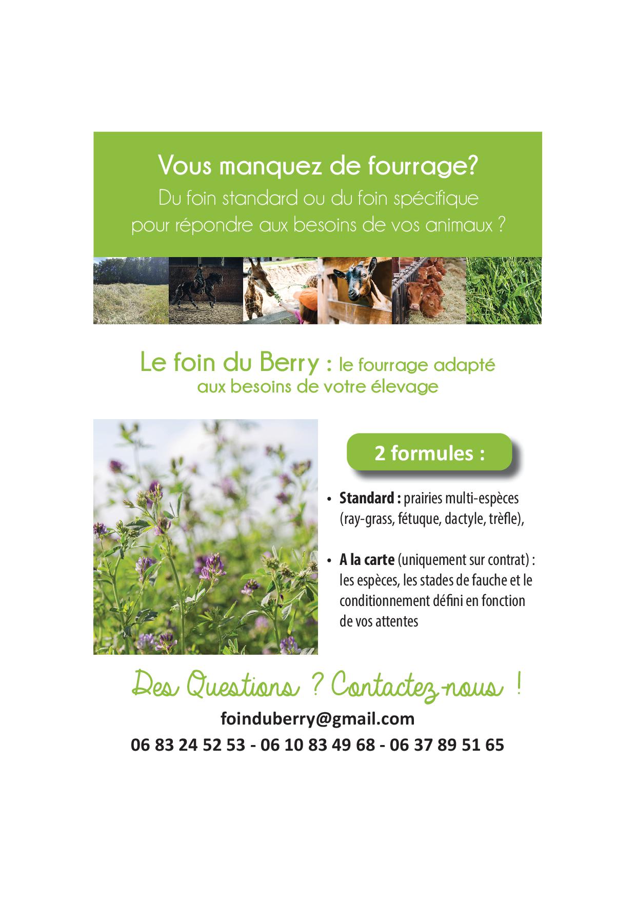 flyer foin du berry