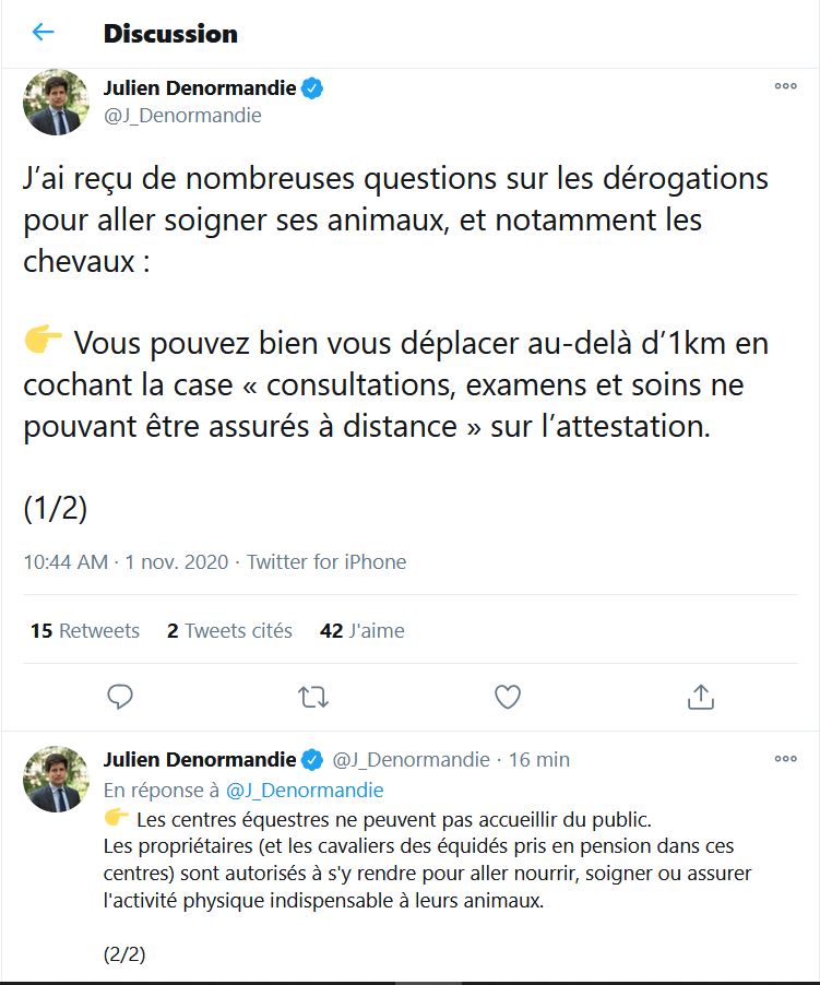 tweet Denormandie 1 novembre